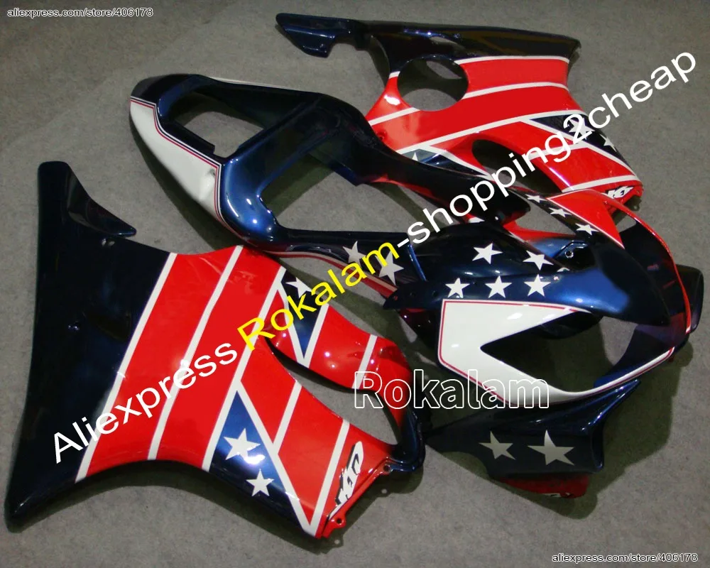 

Fairing Set For Honda CBR600 F4i 2001 2002 2003 CBR 600 CBRF4i 01 02 03 USA Flag Bodywork Fairings (Injection Molding)