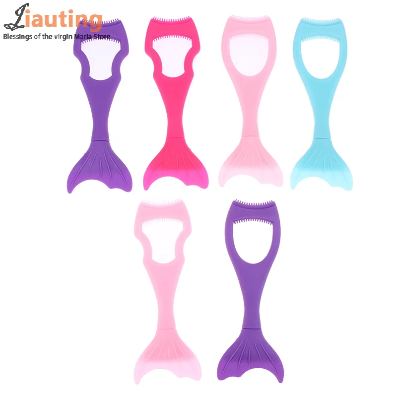 シリコーンマスカラシールドマーメイドエクステンションアプリケーターガード取り外し可能なアイシャドウまつげツール女性女の子初心者のための