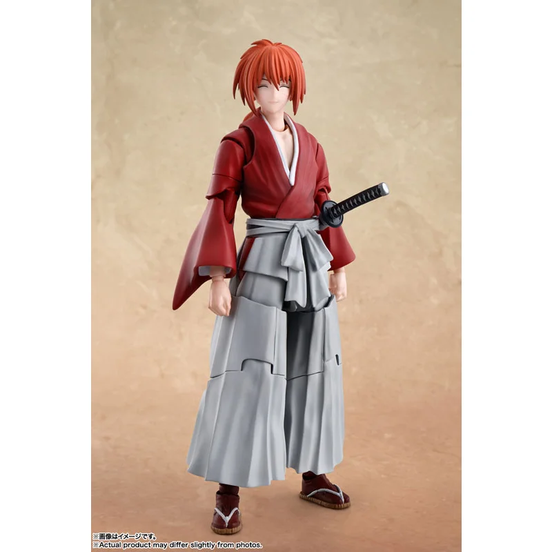 In Stock Original Bandai S.H.Figuarts SHF Kenshin Himura Rurouni Kenshin Meiji Swordsman Romantic Story Anime Action Model Toys