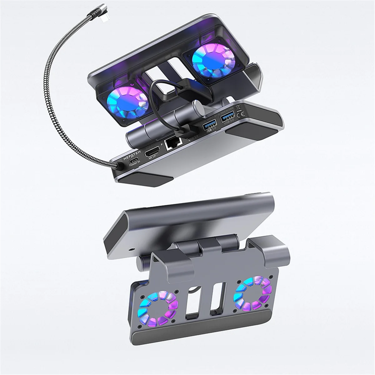 2025+ محطة إرساء للمراوح 6 في 1 لـ / Ally X/Legion Go/ Claw قاعدة حامل قابلة للتعديل مع 4k