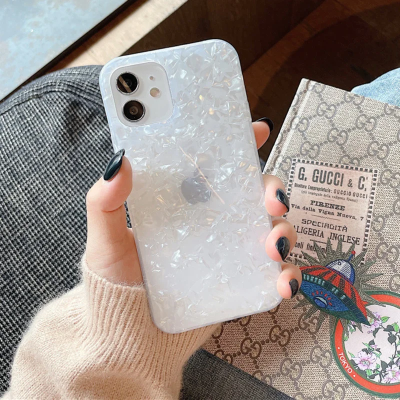 Luxo Glitter Bling Conch Pattern Phone Case para Samsung S23 S22 S21 S20 S10 Plus + Ultra Fe Note 20 ZFlip 3 ZFold 4 Cover