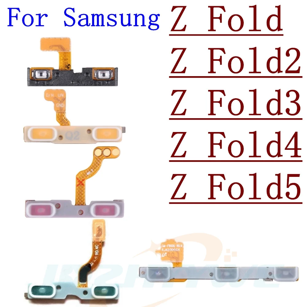 Volume Power Switch On Off Button Key Ribbon Flex Cable For Samsung Galaxy Z Fold 2 3 4 5 5G Z Fold2 Fold3 Fold4 Fold5 5G