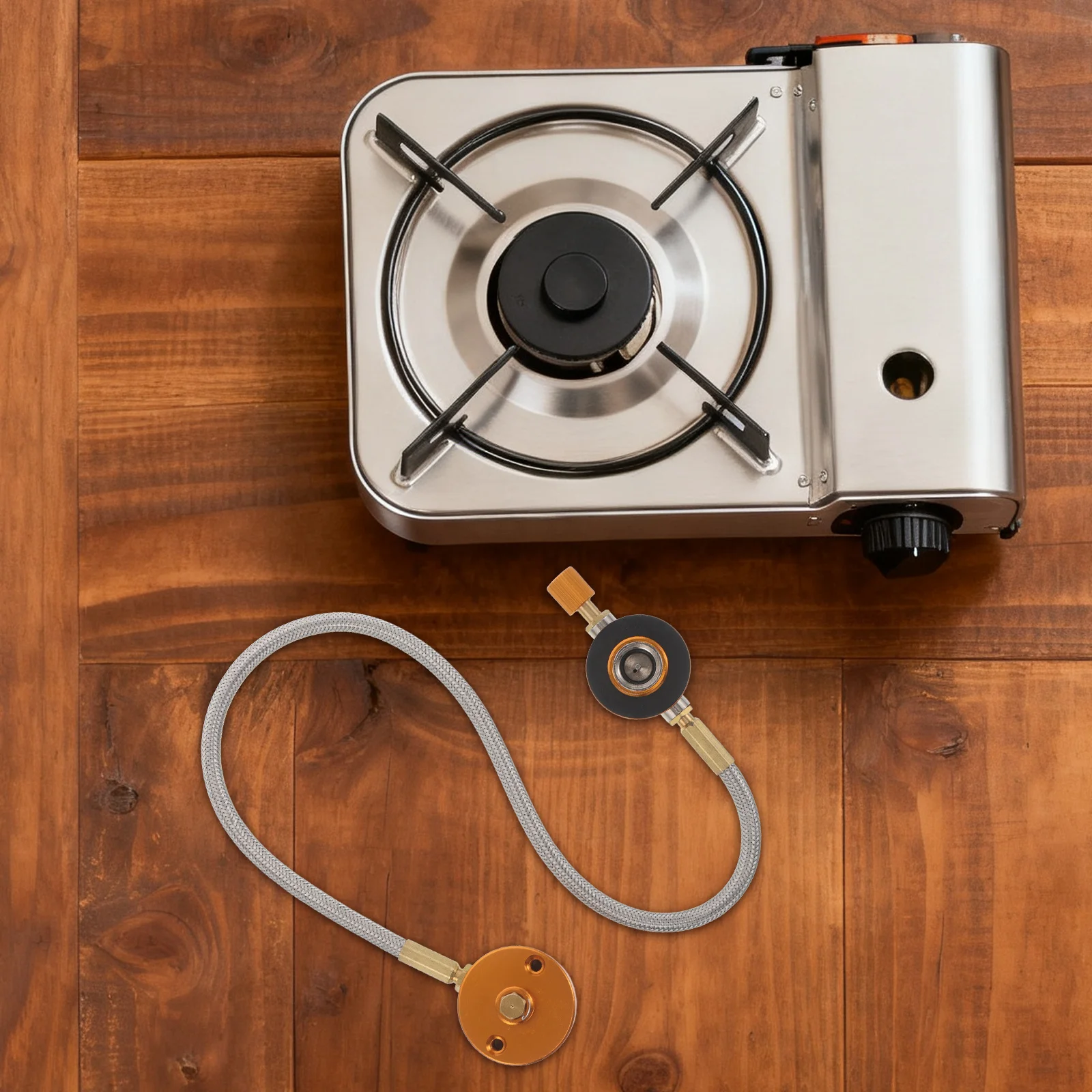 

High-Quality Stainless Steel Gas Valve for Outdoor Stove Adjustable Flame Control Perfect for Camping and Hiking