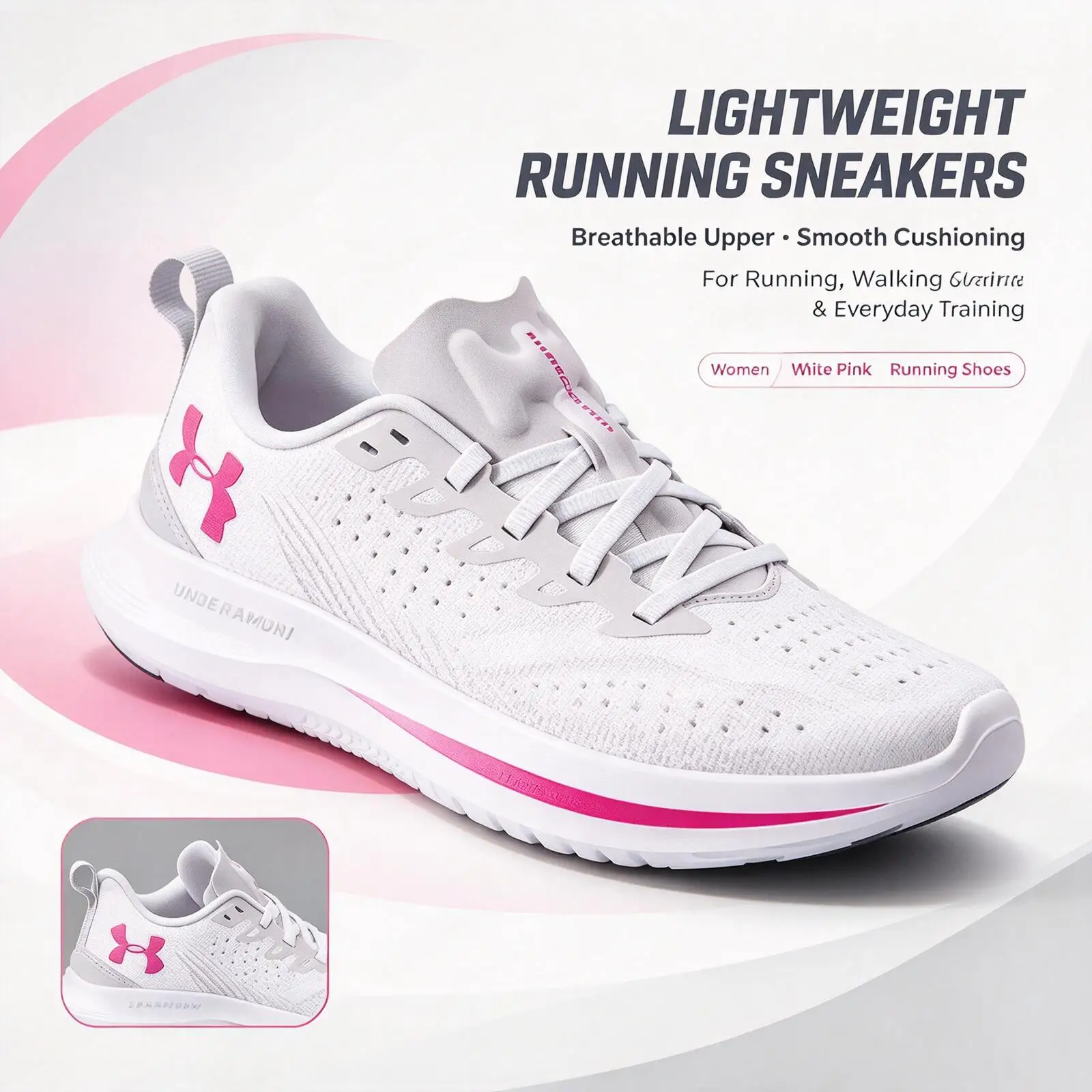 Hot Under Armour Women Velociti 4 Running Shoes 3027586-104 Flexible Cushion EVA Insole Sports Sneakers