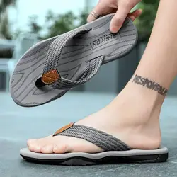 Men's Flip Flops Casual Beach Shoes Large Size Men Sandals Summer Leisure anti slip Leisure anti slip