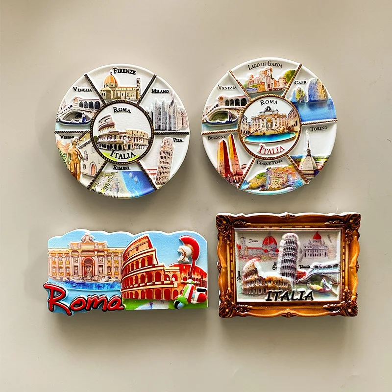 

Italy Rome 3D Fridge Magnets - Europe Colosseum/Pisa Tower Refrigerator Magnets, Super Strong Magnets for Fridge, Home Decor Roo