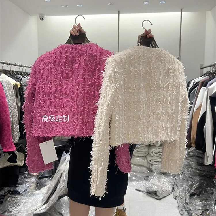 Spring and Autumn New High Sense Fashion Long Sleeve Coat for Women Elegant Fashion Solid Color Single-breasted Short Jacket