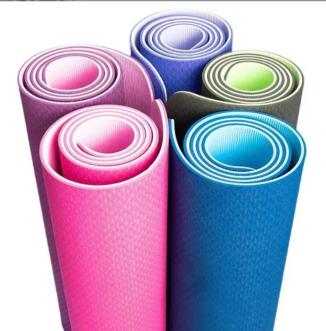 Wholesale Environmental Protection Can Be Customized Ladies Indoor and Outdoor Sports Super Thick Tpe Yoga Mat Double-sided Mat.