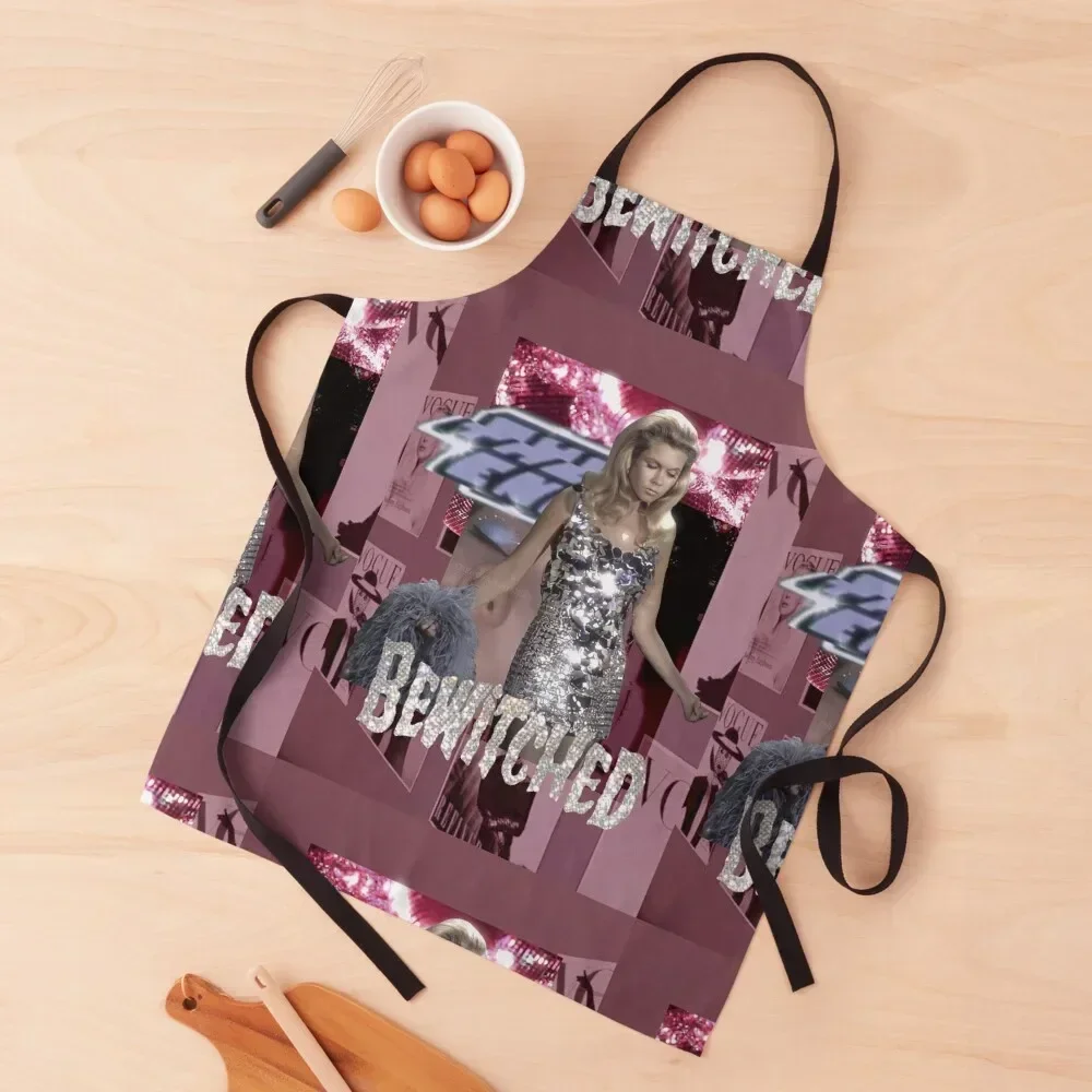 Bewitched Glitter Aesthetic Collage Apron Cute Kitchen Accessories Art Apron