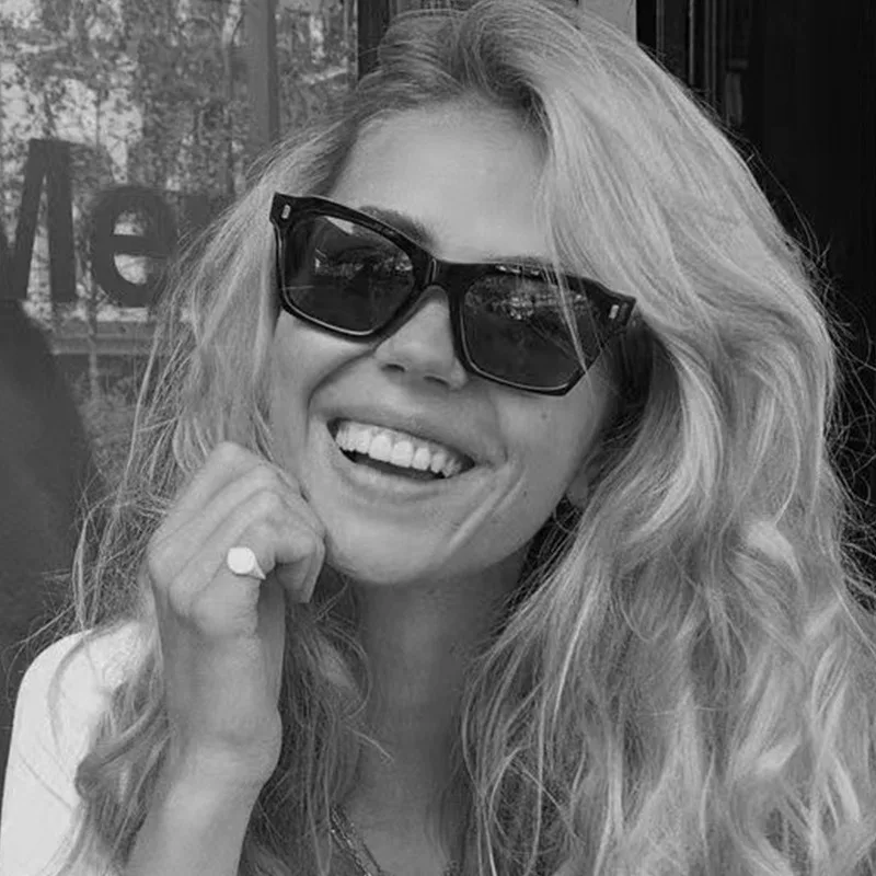 Trendige Cat-Eye-Sonnenbrille für Damen Luxuriöse Rechteckige Brille Damenbrillen