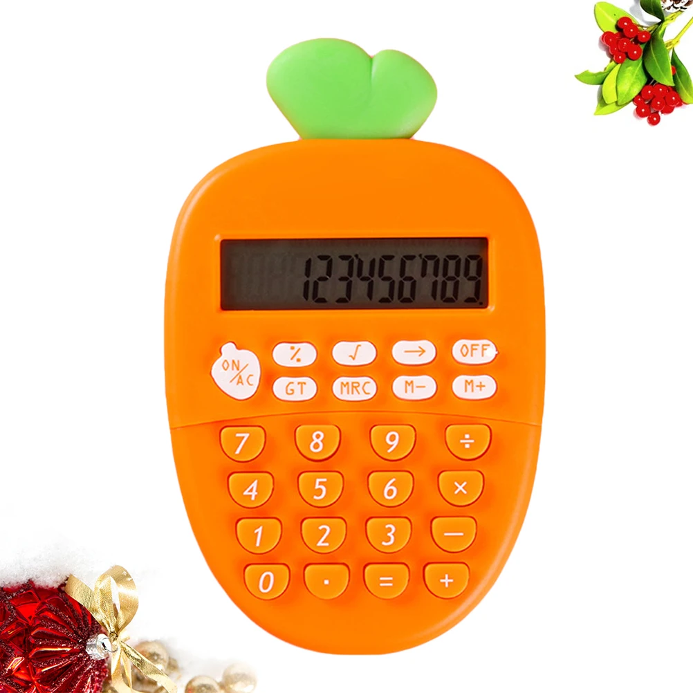 

Cute Carrot Shaped 12-Bit Display Portable Electronic Kids Small Lightweight Easy Carry for School Office Use for Office