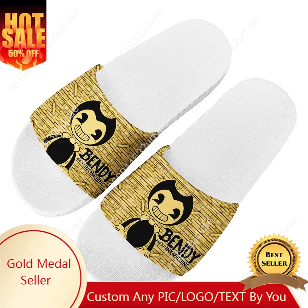 

B-Bendy and T-The I-Ink M-Machine Slippers Home Bathroom Sandals Water Shoes Men Women Teenagers Customized Summer Slipper