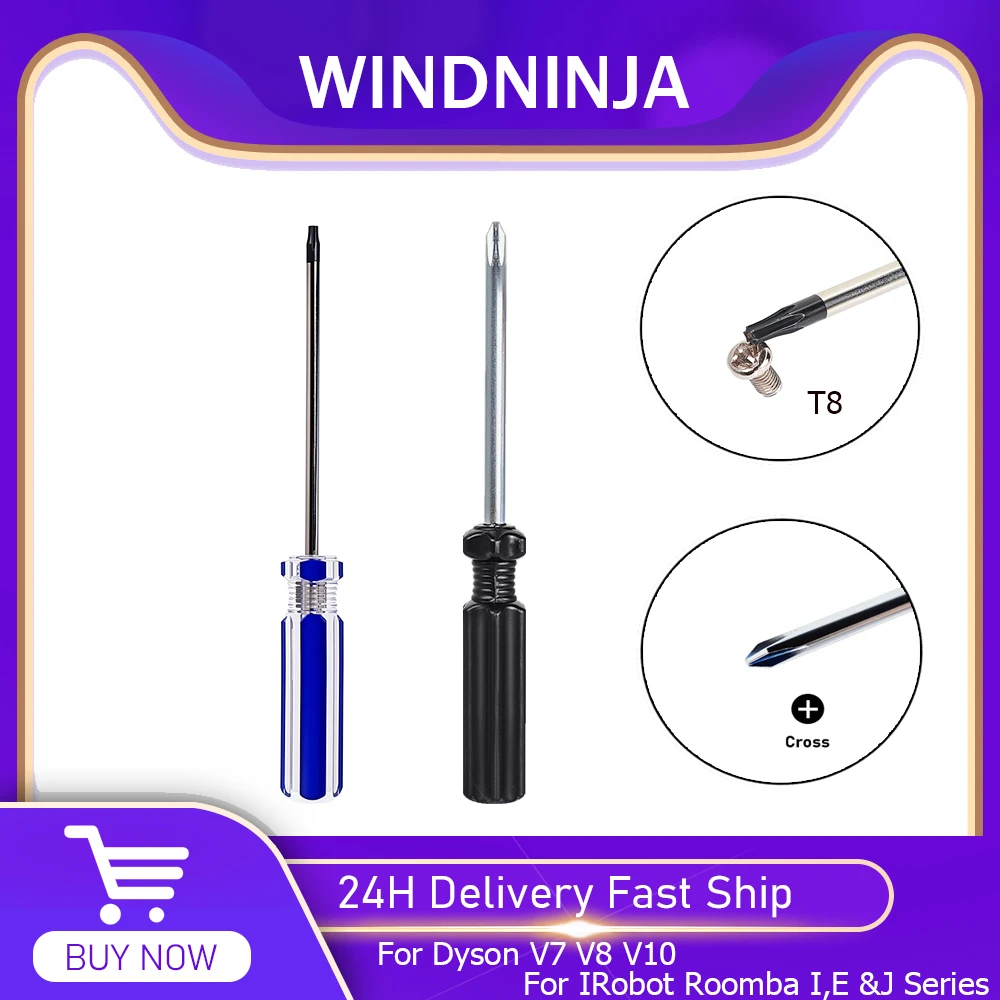 T8 / クロスドライバー修理ツールキット、掃除機部品修理ツール、ダイソンV7 V8 V10 / アイロボット ルンバ I、E & Jシリーズ用