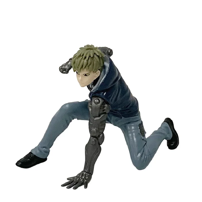 10cm um soco homem anime figura roupas casuais saitama e genos ação colecionável pvc modelo ornamento brinquedos presente