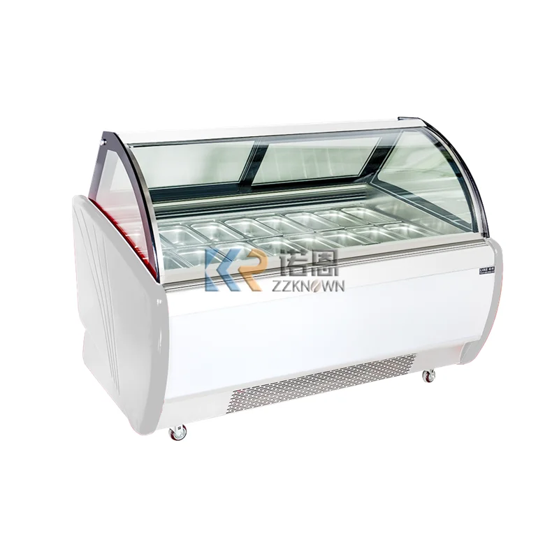 

OEM Luxury Ice Cream Display Food Grade Popsicle Cabinet Freezer for Sale Cake Commercial Snack Showcase