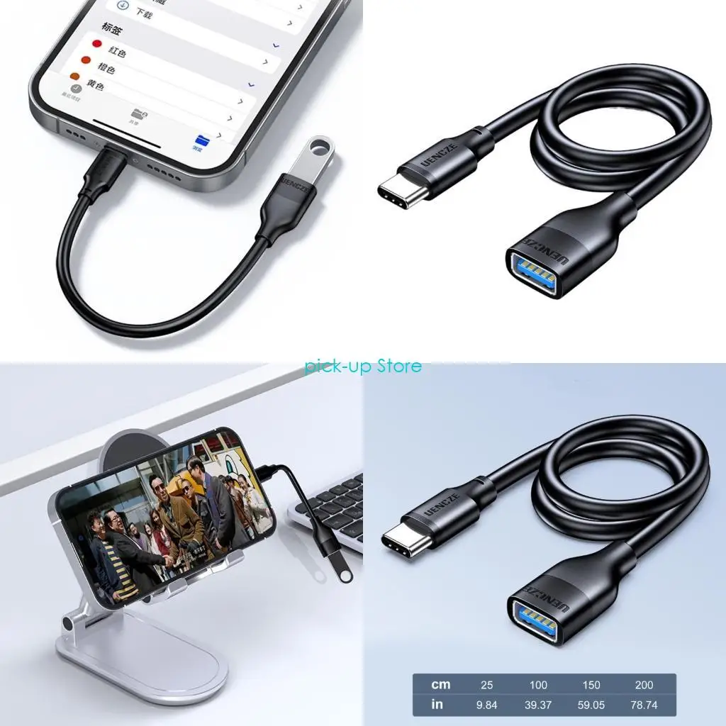 Q5WA USB C do USB OTG kabel do podkładki telefonicznej S24 S23 i innych urządzeń USB C