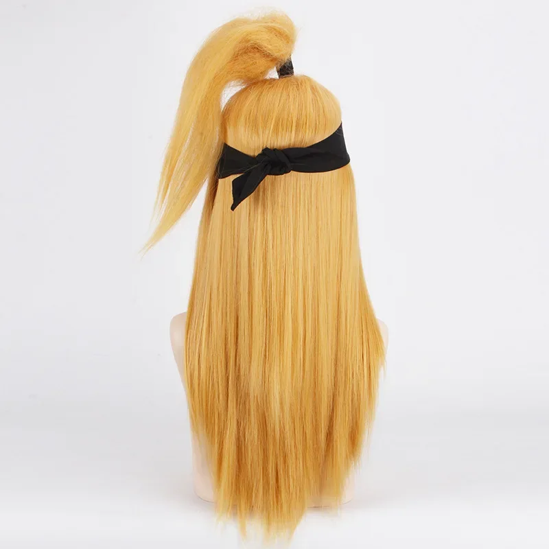 Akfacki anime cosplay parrucca Halloween Deidara cosplay parrucca per uomo donna bambini lungo oro parrucche taglio di capelli costume cosplay prop