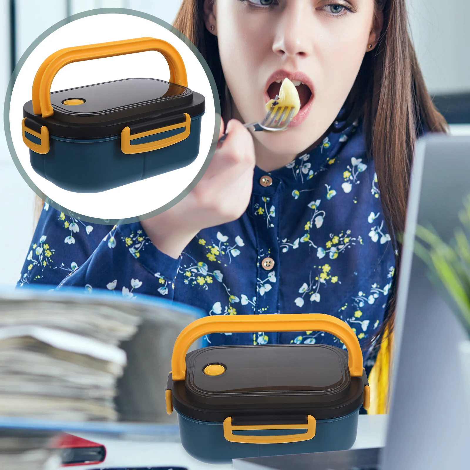 

Leakproof Divided Lunch Box Portable Food Storage Container Office Work School Use Adult Bento Box Microwavable Lunch Organizer