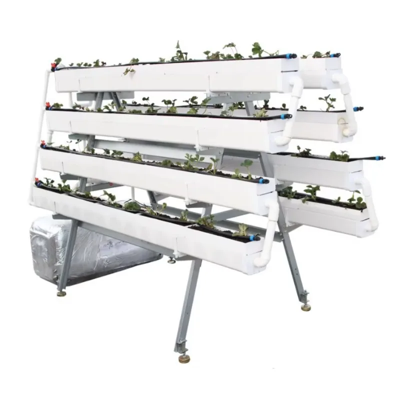 Greenhouse Eco-Friendly Hydroponic Vertical Growing System PVC NFT Gutter/Channel for Strawberry
