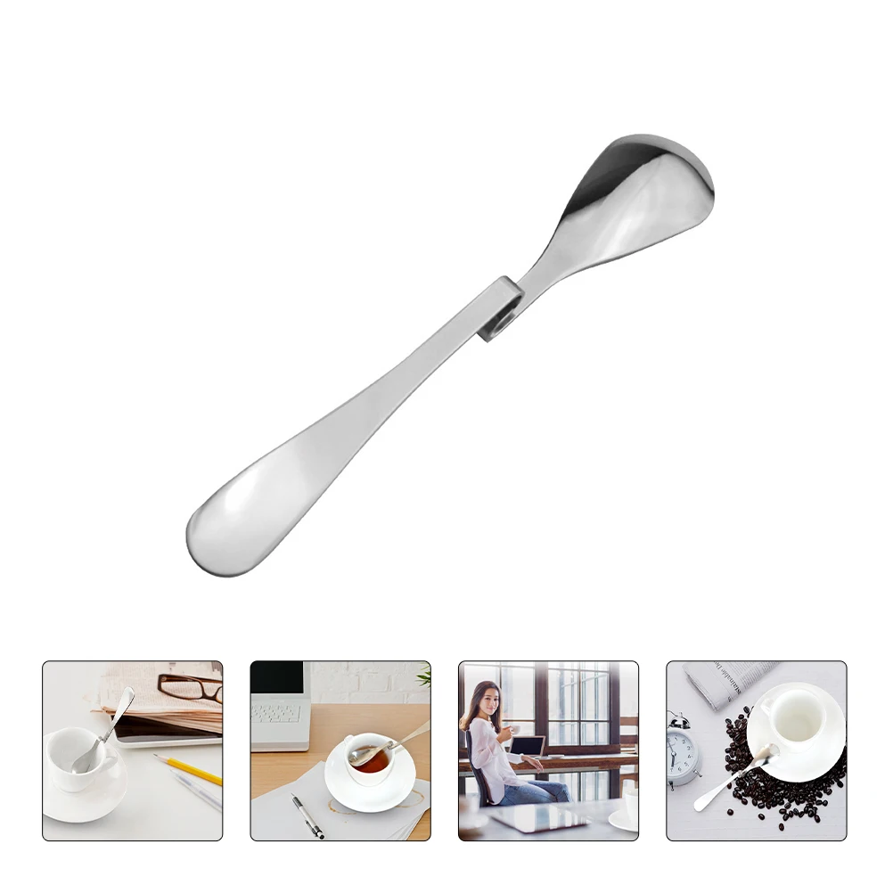 

2PCS Functional Stainless Steel Coffee Spoon Stylish Hanging Spoon Essential Drinking Accessories