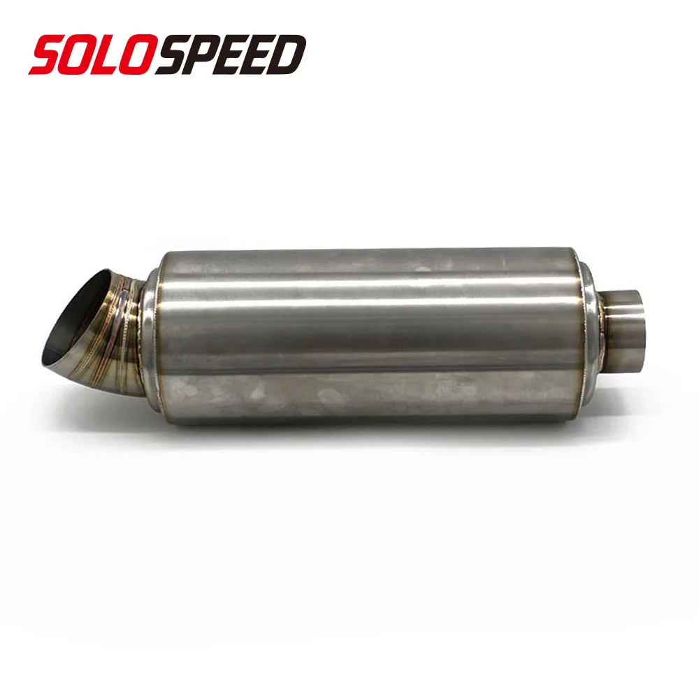 Universal 63mm/76mm Exhaust Pipe Muffler stainless steel Exhaust Tip Tail Tube Silencer