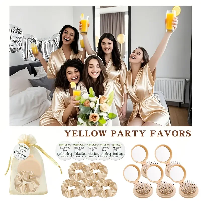 4 Stück (ein Set)/20 Stück (fünf Sets) Partygeschenke, inklusive Dankeskarten, Netzbeuteln, Haarbändern, Einzelne Damen-Party-Spa-Artikel – Detail 10