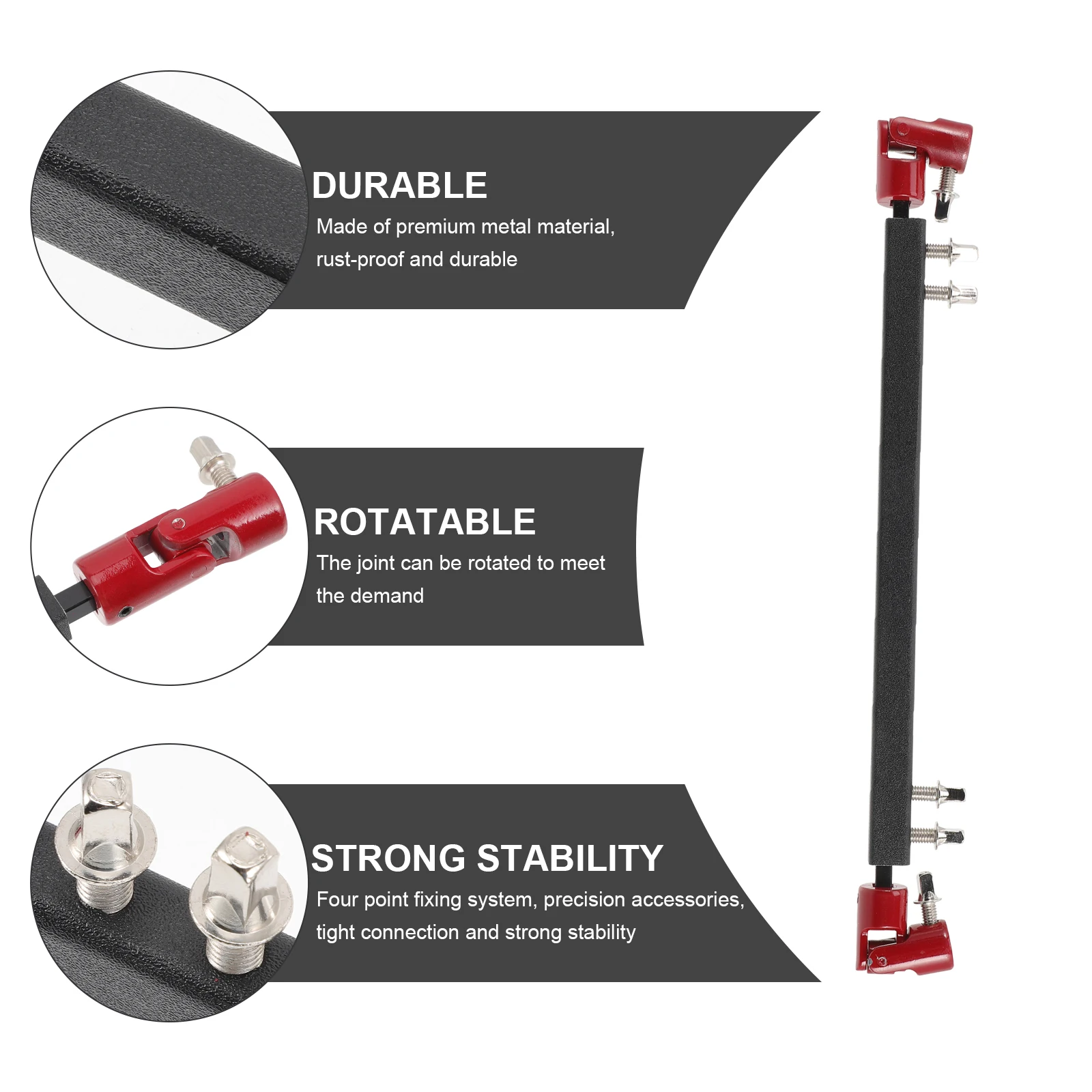 โลหะกลองเหยียบเชื่อมต่อ Double Bass กลองเหยียบ Link Bar สําหรับกลองชุดกลองไดรฟ์เพลาเหยียบเชื่อมต่อเปลี่ยน