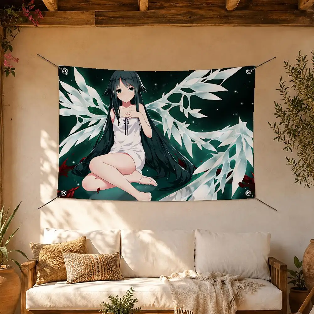 Saya no Uta Horror Game Flags Room Home Decor Wall‑Hanging Art Banner, Outdoor for Bedroom Party Background Decoration