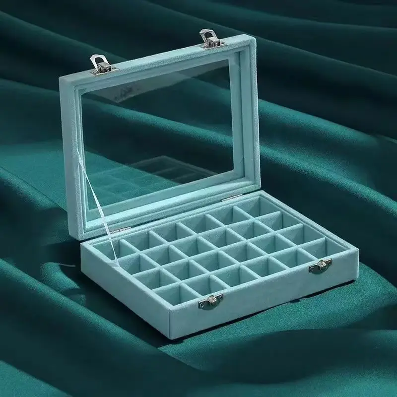 

Jewelry Storage Box Earring Ring Necklace Jewelry Display Box Jewelry Classification Dustproof Transparent Flip Lid Jewelry Box