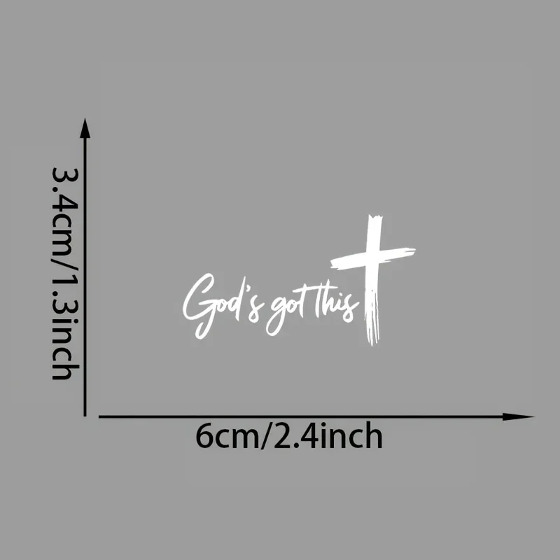 Christian Faith Sticker God Will Work It Out Vinyl Decal for Car Mirror Motorcycle Laptop Cup Glass Window Inspirational Gift