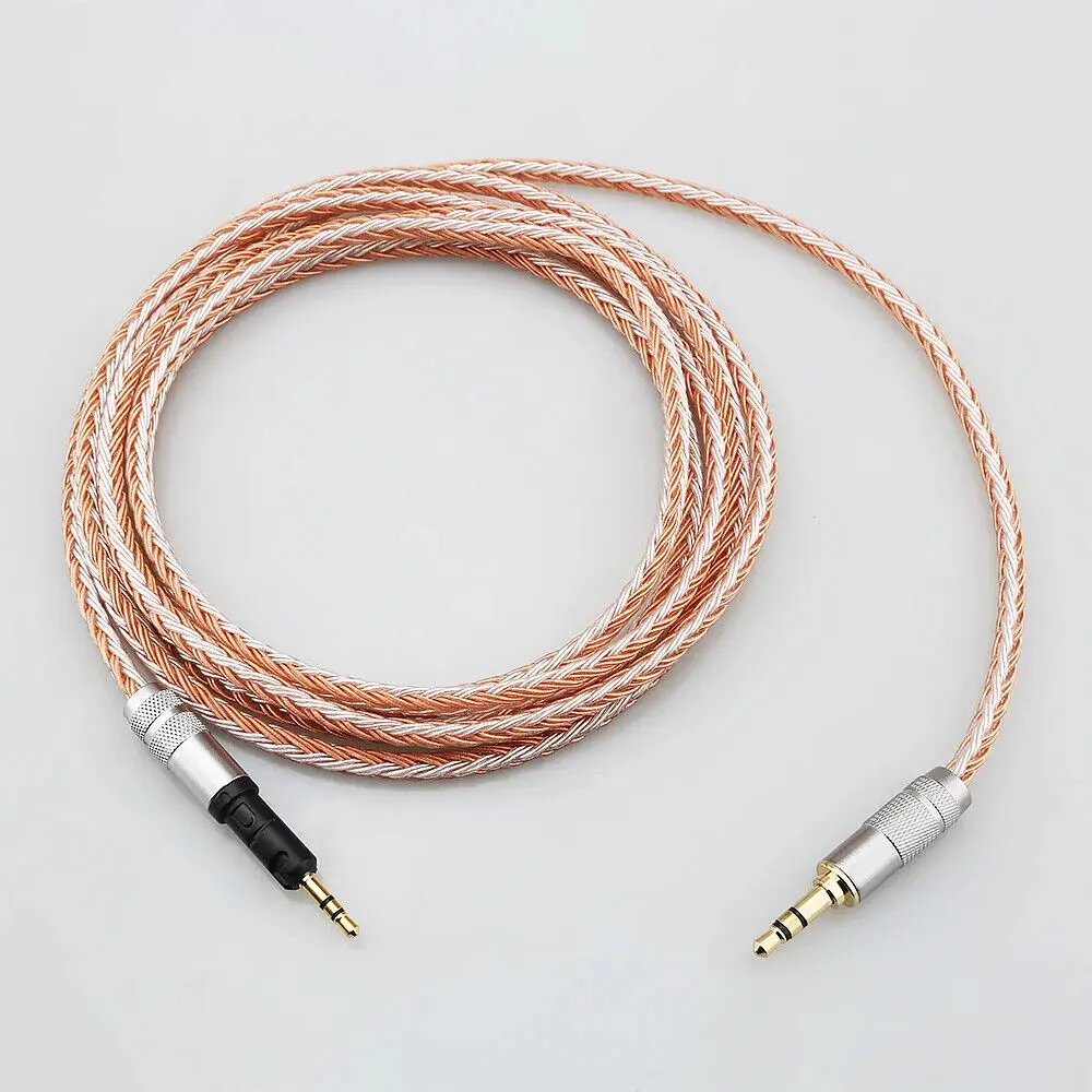 HiFi 2.5 ミリメートル/3.5 ミリメートル/4.4 ミリメートル XLR 8 コア OCC シルバーメッキイヤホンケーブルゼンハイザー HD598 HD559 hd569 hd579 hd599 hd558 hd518