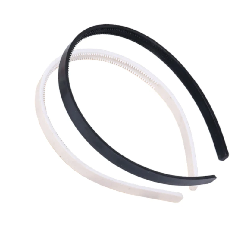 

20pcs/lot 10MM wide White Black Plain Plastic Headband Kid Hard Hair Band For Girls Teens Women Hair Accessories DIY Hair Tools