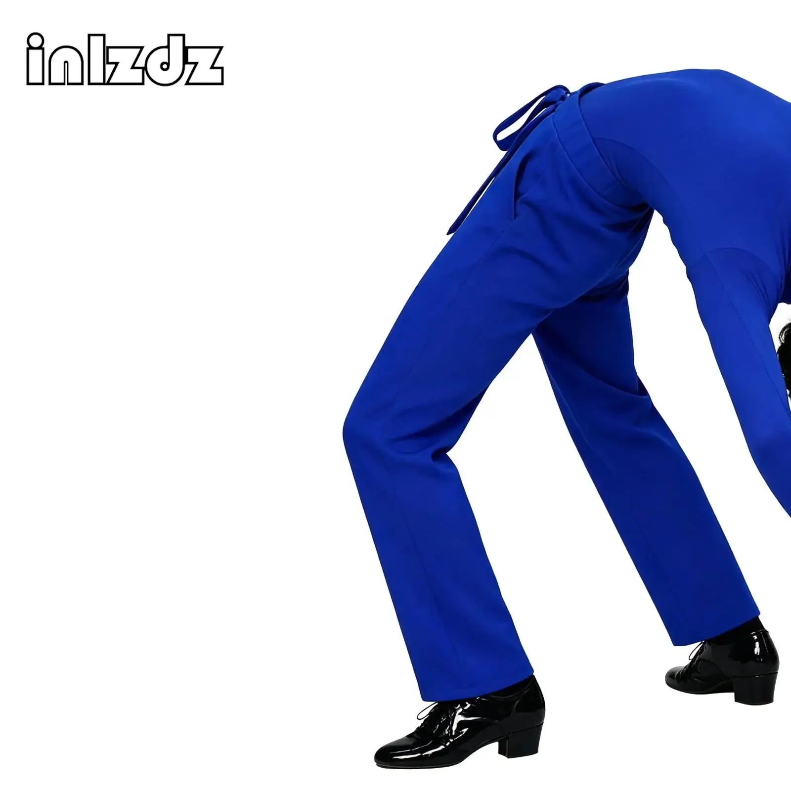 

Kids Boys Latin Dance Pants Drawstring Elastic Waistband Trousers Tango Samba Chacha Dancing Waltz Practice Performance Costume