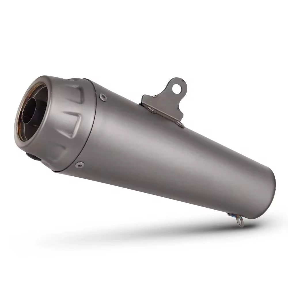 60mm Universal Motorcycle Titanium Alloy Exhaust System Tail Pipe Muffler exosto para moto For CB250R GSXR600 Z300 R6