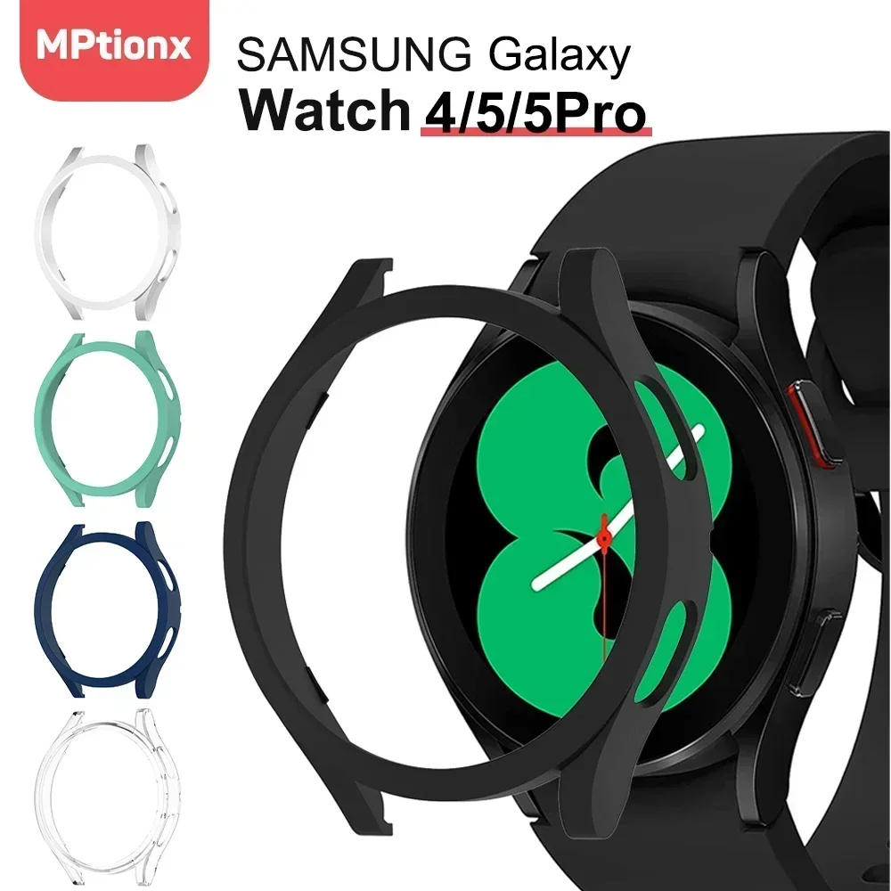 삼성 갤럭시 시계 4 용 커버 40mm 44mm 42mm 46mm 45mm, PC 무광택 케이스 Watch5/5Pro 전방위 보호 범퍼 쉘