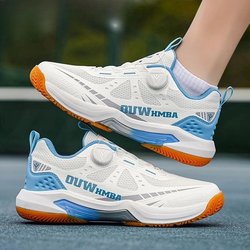 New Arrival Indoor Sports Unisex Shoes Shock Absorption Badminton Shoes Quick Lacing Table Tennis Shoe Wearable Sneakers Couples