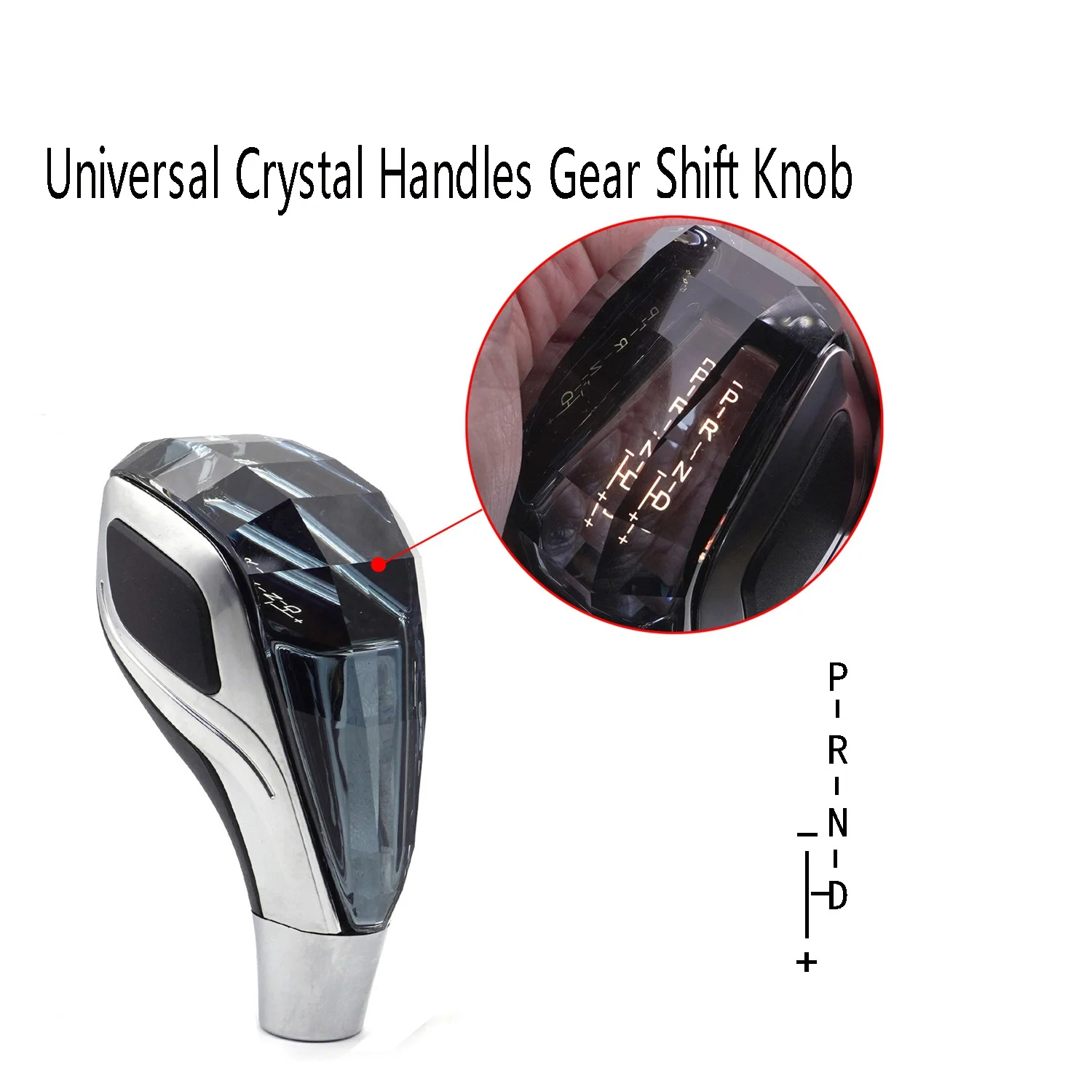 Car Universal Crystal Handles Gear Shift Knob Lever Stick Head for Toyota Honda Hyundai Mitsubishi