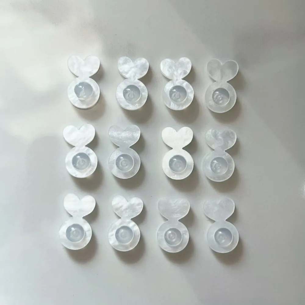 

60-80Pcs Rabbit Shape Silicone Ear Back Stoppers Heart Anti Sagging Supportive Earrings Lifters Jewelry Making Accessory