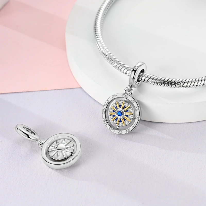 New In 925 Sterling Silver Charms Beads Magic Cube Windmill Lock Pendant Jewelry Fit Original 925 Bracelet For Women DIY Gift