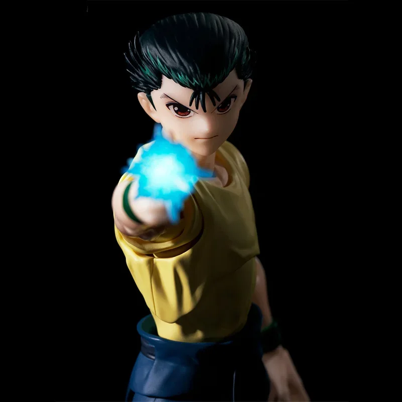 Bandai Anime Action Figure Mobile Suit YuYu Hakusho Yusuke Urameshi SHFiguarts Sunraku Fighter Finished Model Toy Gift for Kids