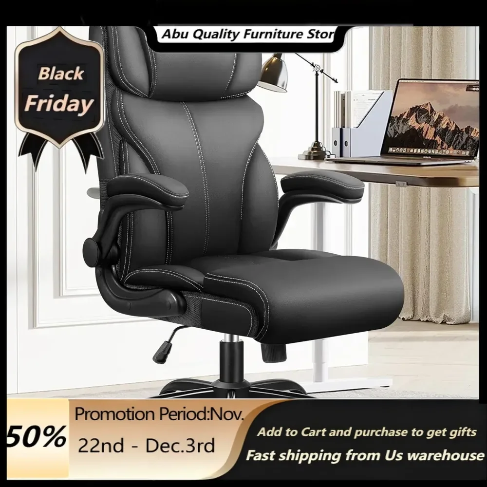 Office Chairs  Office Chair, Ergonomic Big and Tall Computer Desk Chairs, Executive Breathable Leather Chair with Adjustable