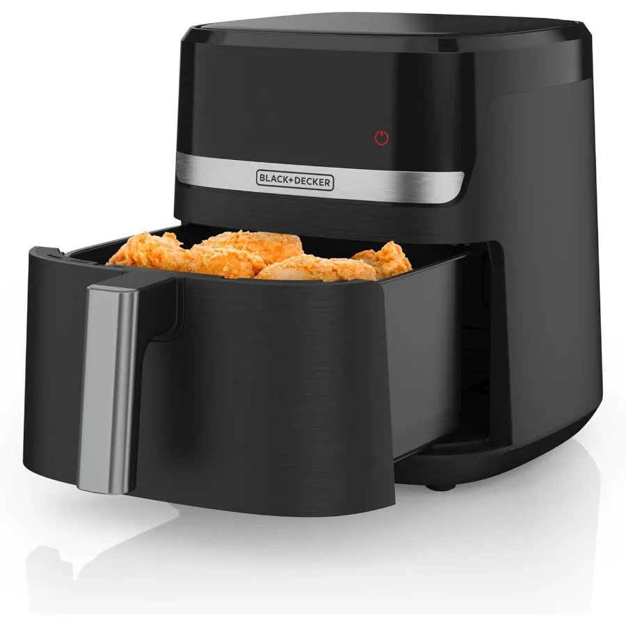 

Purifry 4QT Air Fryer Timer with Auto Shut-off and Shake Reminder Digital LED Touchscreen and 9 Presets 1300W up to 400 F Dishw