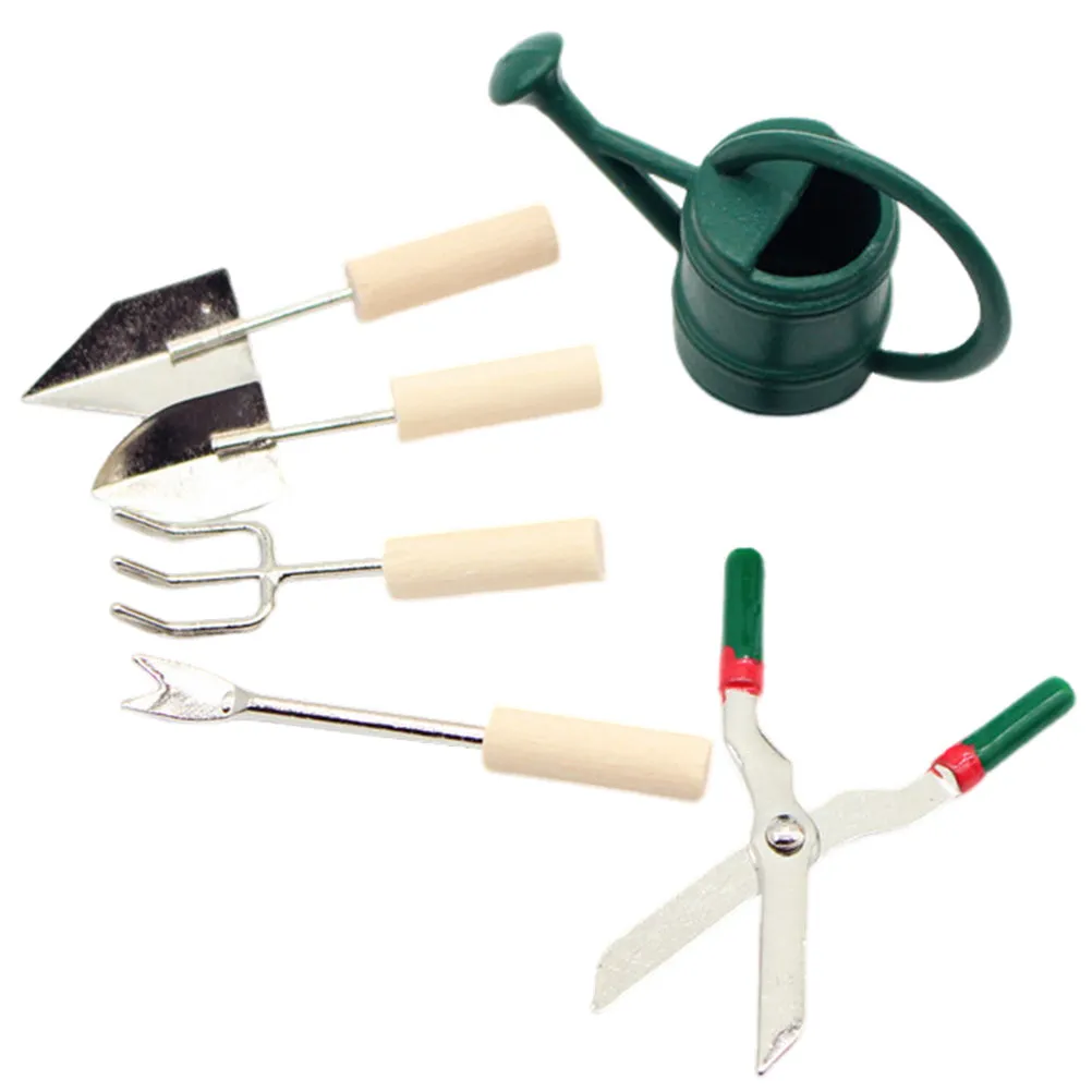 

1Set Simulated Garden Tools Set Mini House Garden Accessories Watering Can Decorative Micro Landscape Layout Prop Miniature