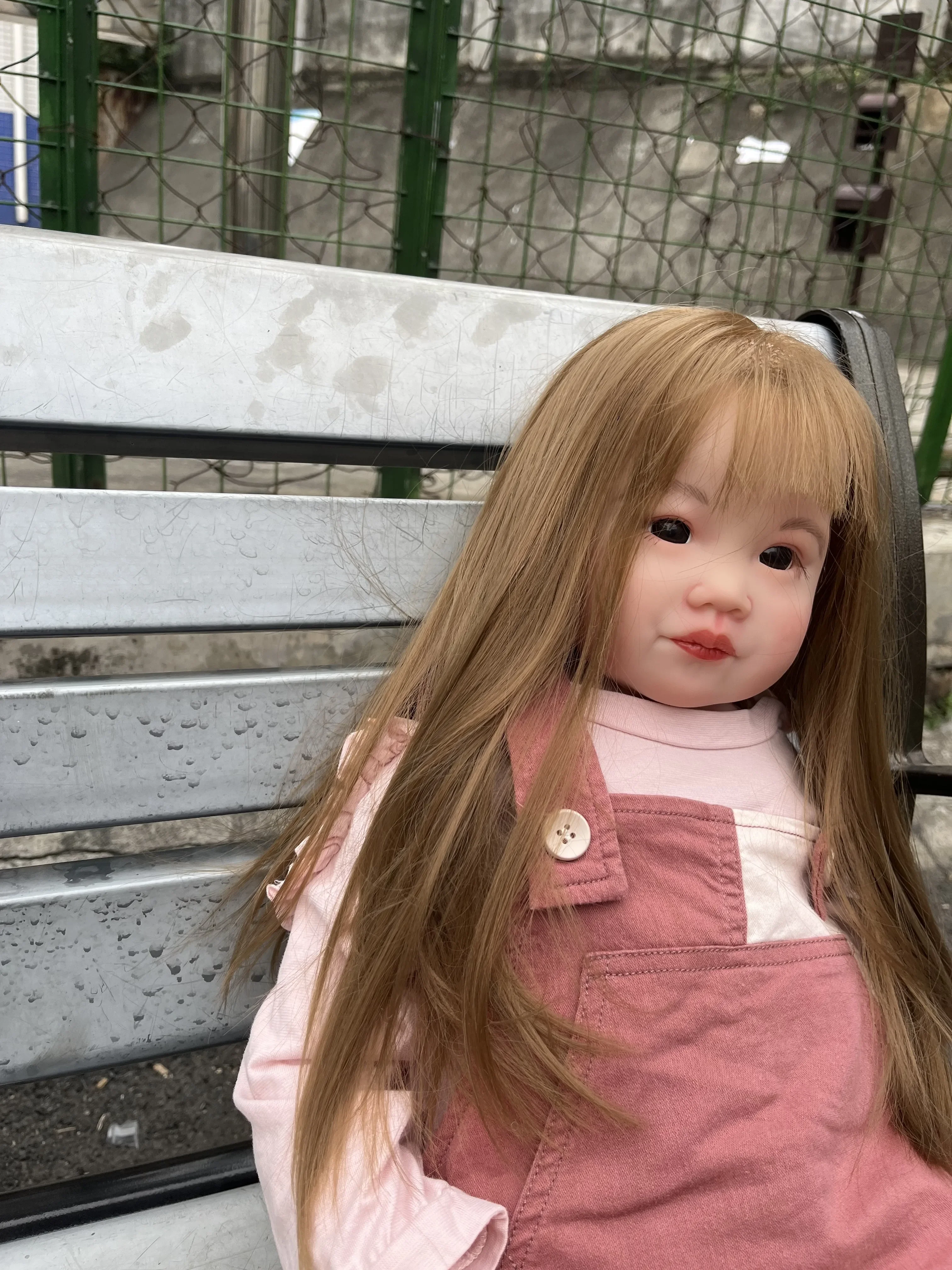 DLS カスタマイズされた限定供給 32 インチリボーンベビーレオニー手根付き髪すでに完成した人形本物の写真