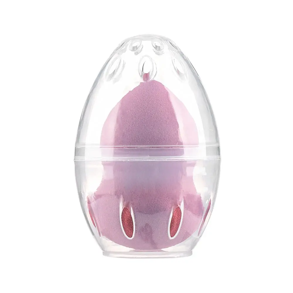 Easy to carry Beauty Pad Egg shape box Display Storage Case Makeup Sponge Powder Puff Drying Holder Cosmetic Puff