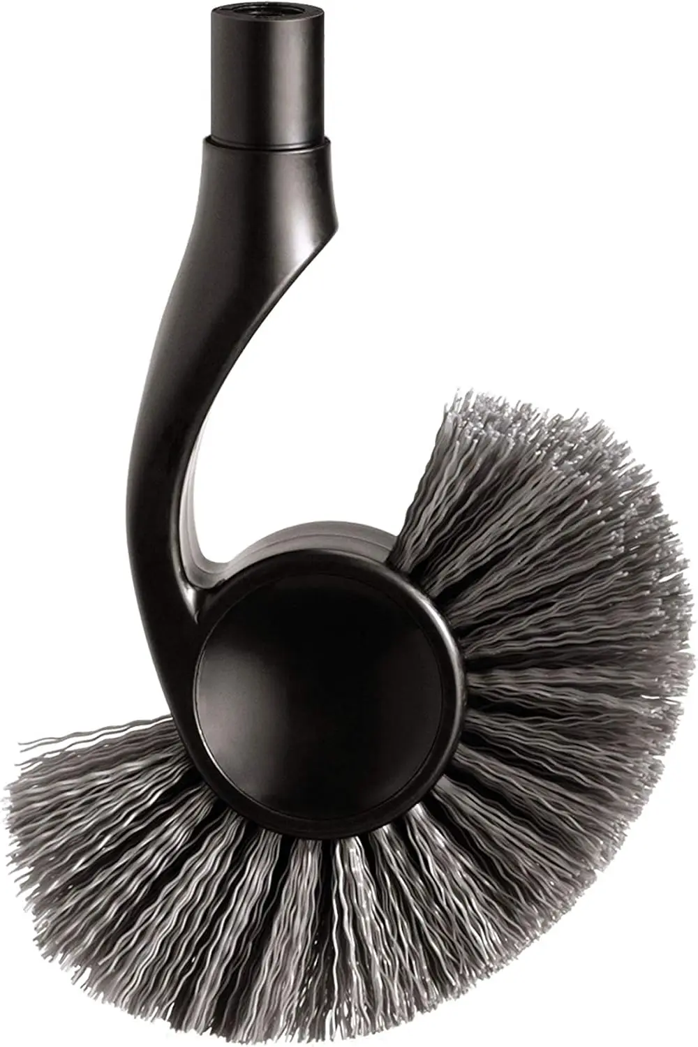 

Сменная насадка для унитаза, легко привинчивается, жесткая внешняя щетина, черный пластик