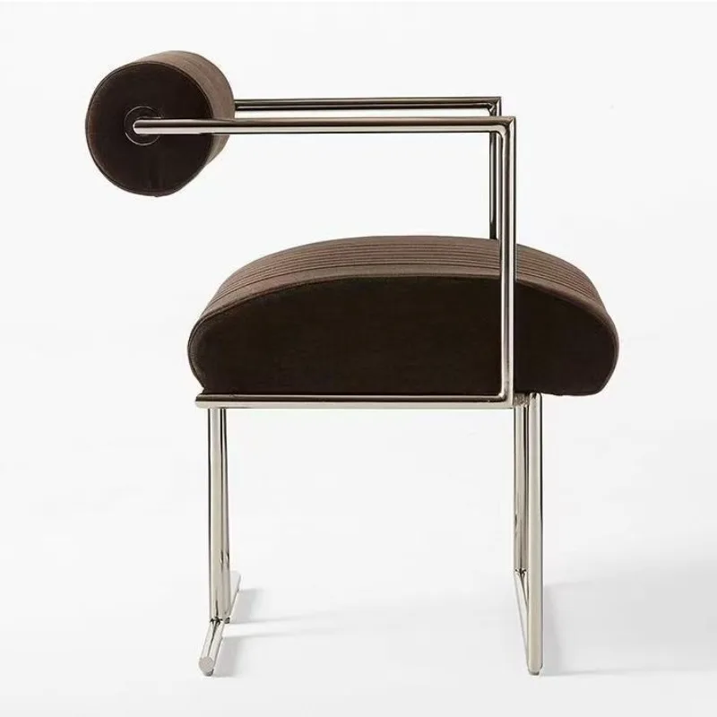 Modern Simple Stainless Steel Book Chair Creative Home Backrest Leisure Chair