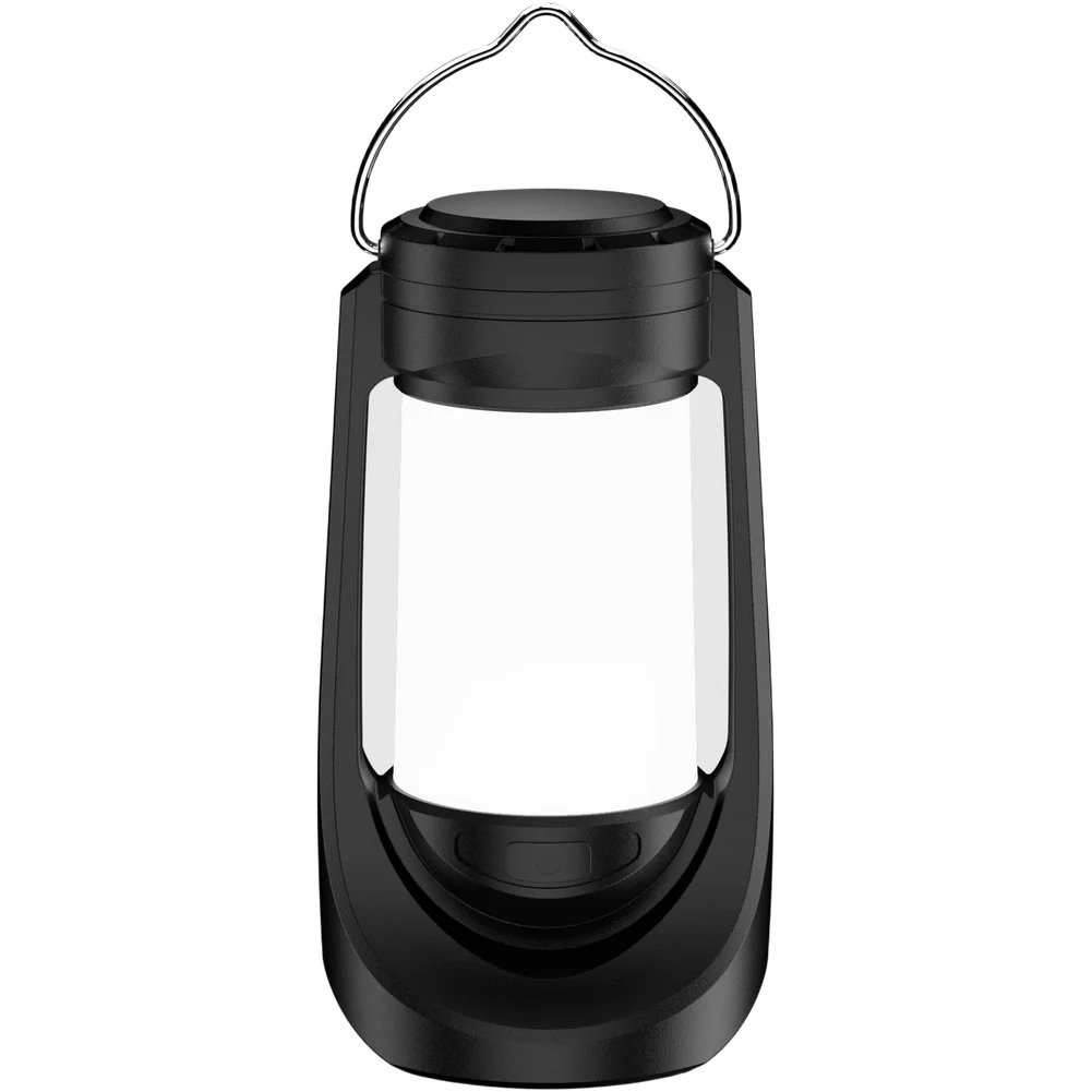 Compact Solar Rechargeable Camping Light with Flame Simulation and Adjustable Brightness for Nighttime Outdoor Tasks