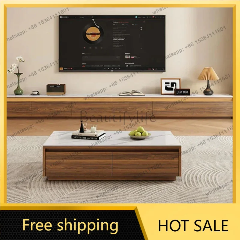 XX.Light Space Saving Coffee Table American Collectable Center Table Minimalist European Tavolino Salotto Living Room Furniture