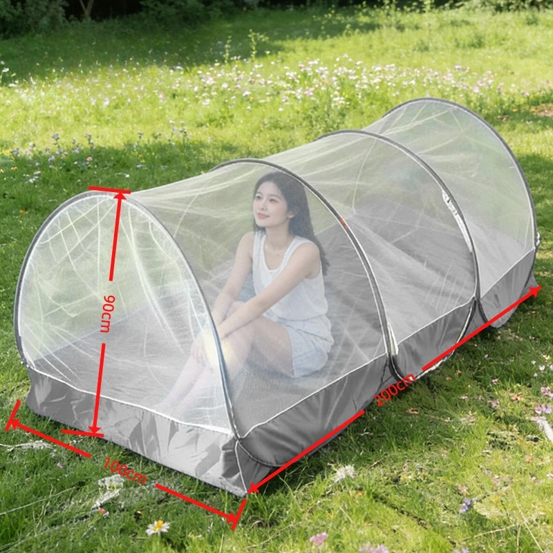 Summer Mosquito Net for Trips Folding Anti Mosquito Insect Net for Head Sleeping Portable Single Outdoor Camping Tents